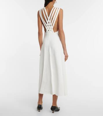 Robe midi Etta en lin mélangé | Khaite