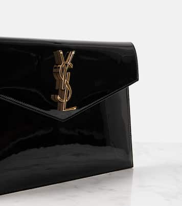 Uptown patent leather clutch | Saint Laurent