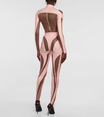 Body aus Mesh und Jersey | Mugler