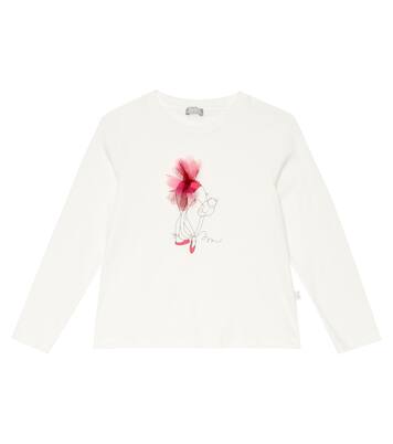 Appliquéd cotton jersey top | Il Gufo