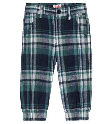 Baby checked cotton flannel pants | Il Gufo