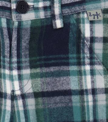 Baby checked cotton flannel pants | Il Gufo