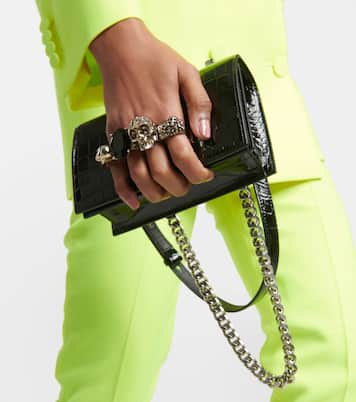 Jewelled Satchel Small leather crossbody bag | McQueen