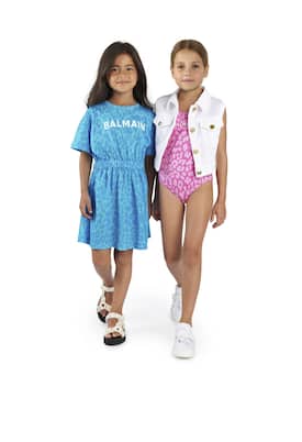 Leopard-print swimsuit | Balmain Kids