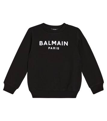 Logo cotton jersey sweatshirt | Balmain Kids