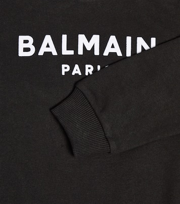Logo cotton jersey sweatshirt | Balmain Kids