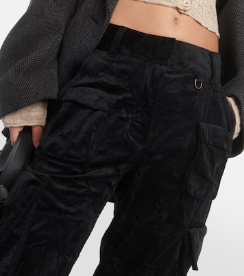 Pantalon cargo à taille mi-haute en velours | Acne Studios