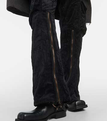 Pantalon cargo à taille mi-haute en velours | Acne Studios