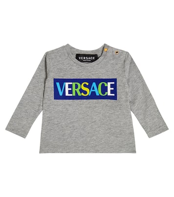 Baby - T-shirt in jersey di cotone con logo | Versace Kids
