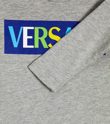 Baby - T-shirt in jersey di cotone con logo | Versace Kids