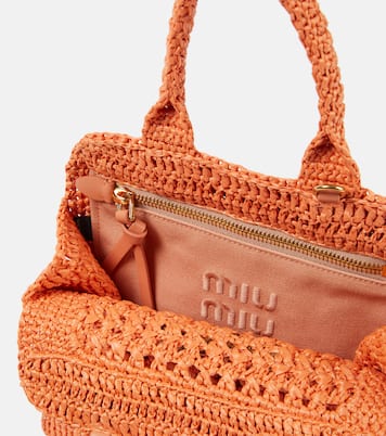 Small raffia tote bag | Miu Miu