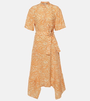Robe midi asymétrique imprimée | Stella McCartney