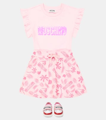 Logo leather sneakers | Moschino Kids