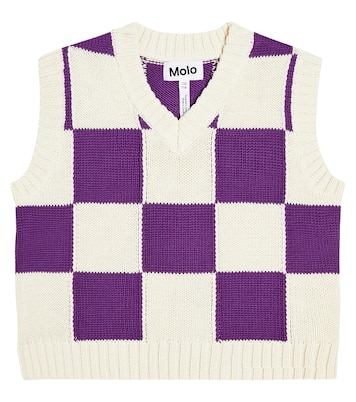 Gitta checked cotton vest | Molo