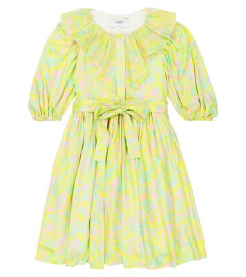 Ruched balloon-sleeve shirt dress | Paade Mode