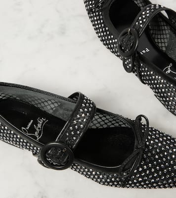 Ballerinas Mamastrapitina aus Mesh mit Kristallen | Christian Louboutin
