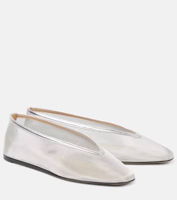 Luna leather-trimmed mesh ballet flats | Le Monde Béryl