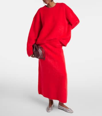 Luna leather-trimmed mesh ballet flats | Le Monde Béryl