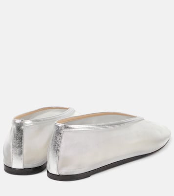 Luna leather-trimmed mesh ballet flats | Le Monde Béryl