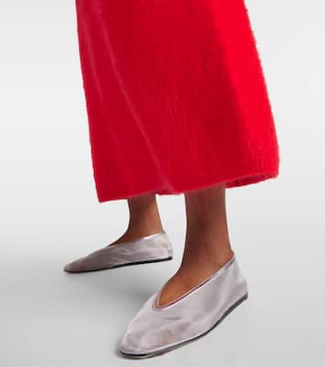 Luna leather-trimmed mesh ballet flats | Le Monde Béryl