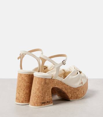 Heloise 95 leather platform sandals | Jimmy Choo