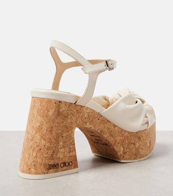 Heloise 95 leather platform sandals | Jimmy Choo