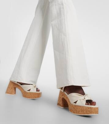 Heloise 95 leather platform sandals | Jimmy Choo