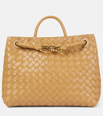 Andiamo Intrecciato Medium leather tote bag | Bottega Veneta