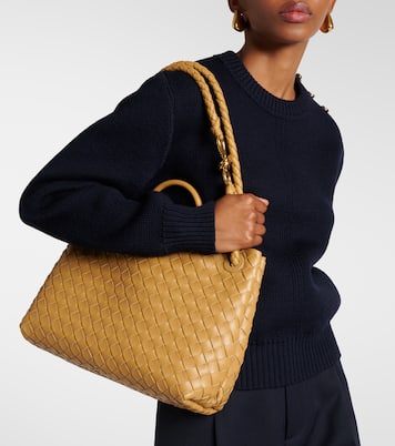 Andiamo Intrecciato Medium leather tote bag | Bottega Veneta