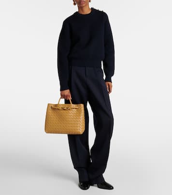 Andiamo Intrecciato Medium leather tote bag | Bottega Veneta