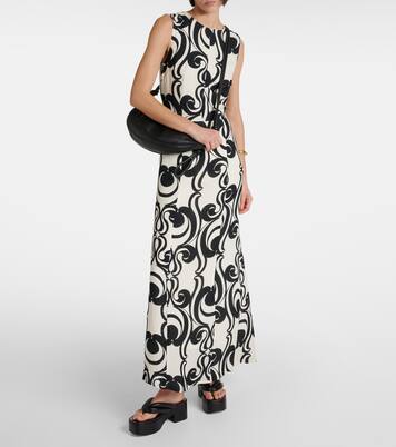 Printed crêpe maxi dress | Dries Van Noten