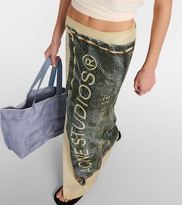 Bufanda de algodón con logo | Acne Studios