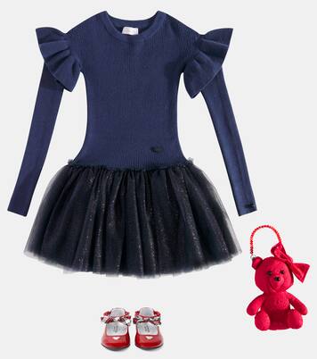 Bow-detail patent leather ballet flats | Monnalisa