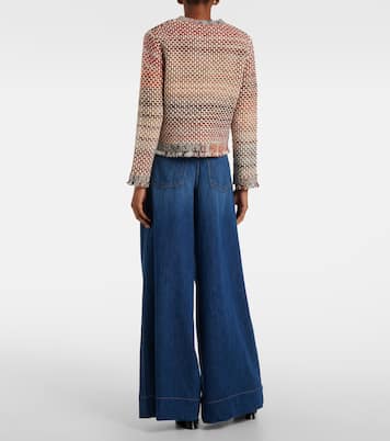 Sariyah cotton and wool-blend knit jacket | Veronica Beard