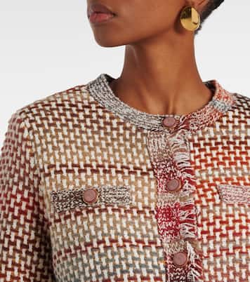 Sariyah cotton and wool-blend knit jacket | Veronica Beard