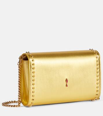 Clutch Paloma de piel metalizada con tachuelas | Christian Louboutin