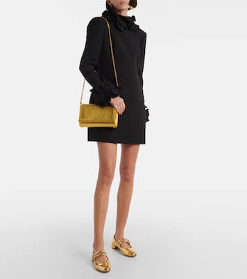 Clutch Paloma de piel metalizada con tachuelas | Christian Louboutin