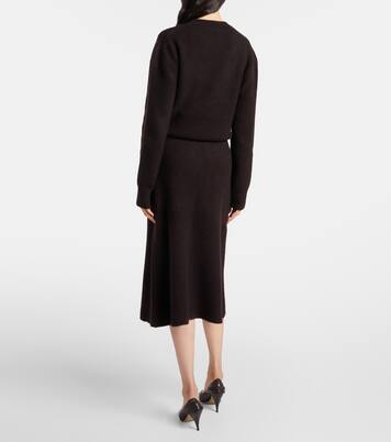 Ivanka cashmere and silk midi skirt | The Row