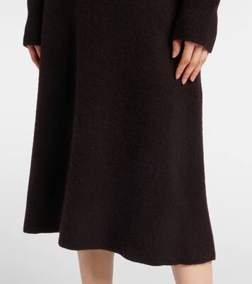Ivanka cashmere and silk midi skirt | The Row