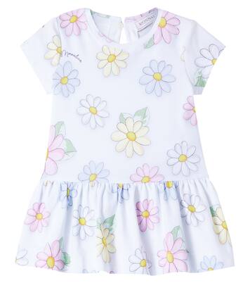 Baby floral cotton-blend jersey dress | Monnalisa