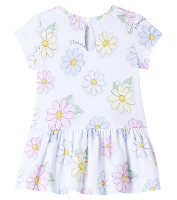 Baby floral cotton-blend jersey dress | Monnalisa