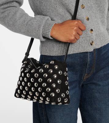 Sac à bandoulière Lina Medium en daim à ornements | Khaite