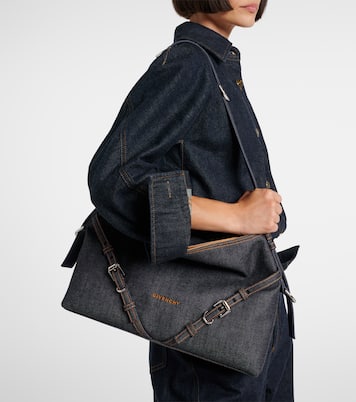 Schultertasche Voyou Medium aus Denim | Givenchy