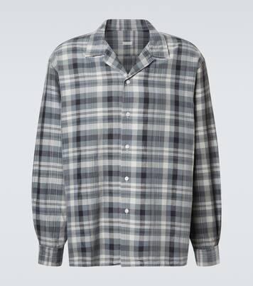 Checked silk and linen shirt | A.Presse