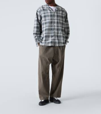 Checked silk and linen shirt | A.Presse