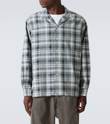 Checked silk and linen shirt | A.Presse