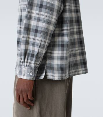 Checked silk and linen shirt | A.Presse