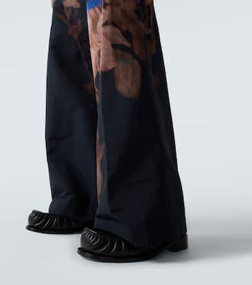 Pilan floral wool-blend taffeta wide-leg pants | Dries Van Noten