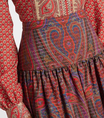 Paisley high-rise cotton maxi skirt | Valentino