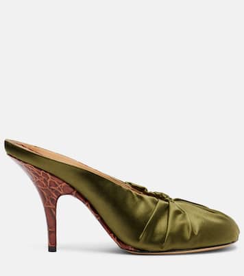 Mules 90 aus Satin | Dries Van Noten